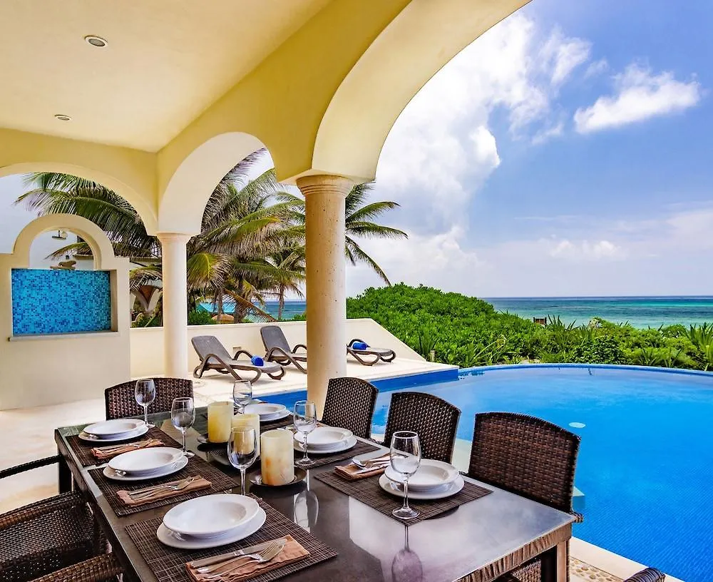 Hotel Ocean Front Private 3 Bedroom Villa In Akumal Vr